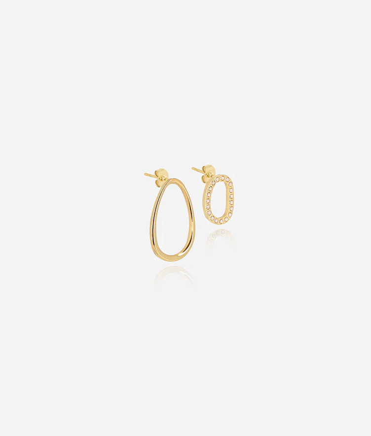 Boucles d'oreilles Apolo acier doré