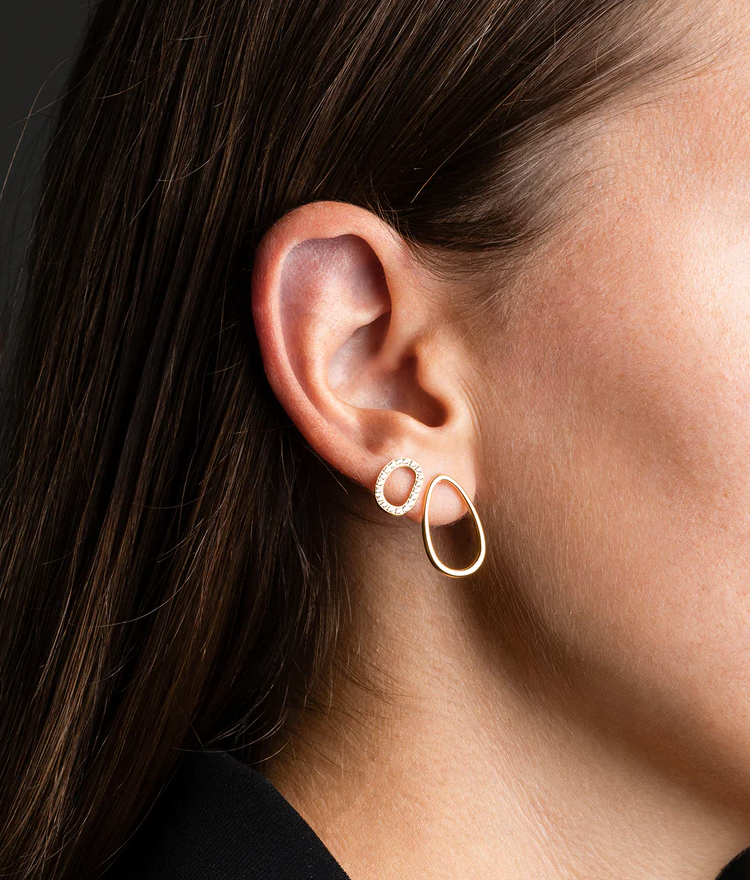 Boucles d'oreilles Apolo acier doré