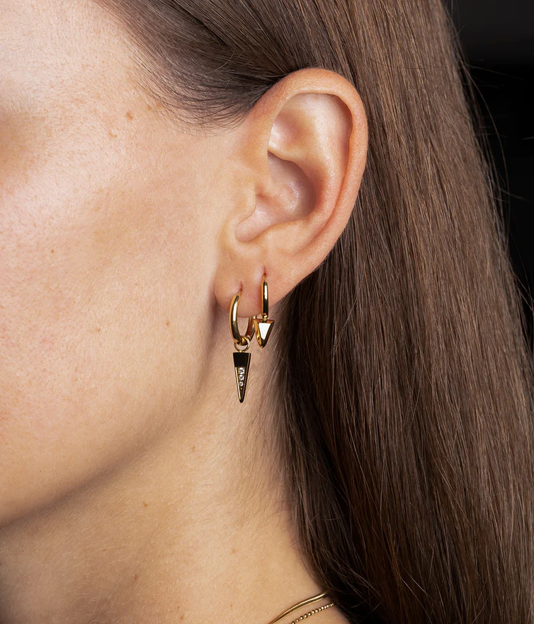 Boucles d'oreilles Galia acier doré