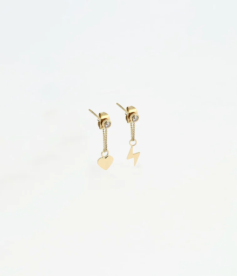 Boucles d'oreilles Roma acier doré