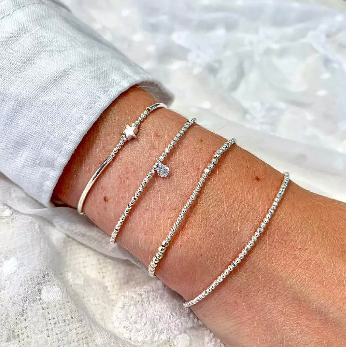 Bracelet DORIANE - perles ciselées