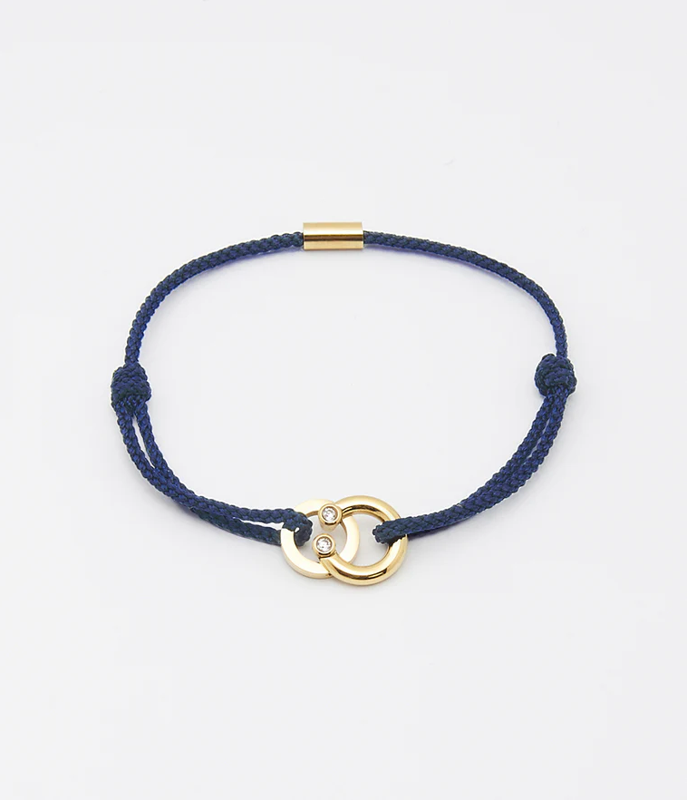 Bracelet Doria cordon bleu marine
