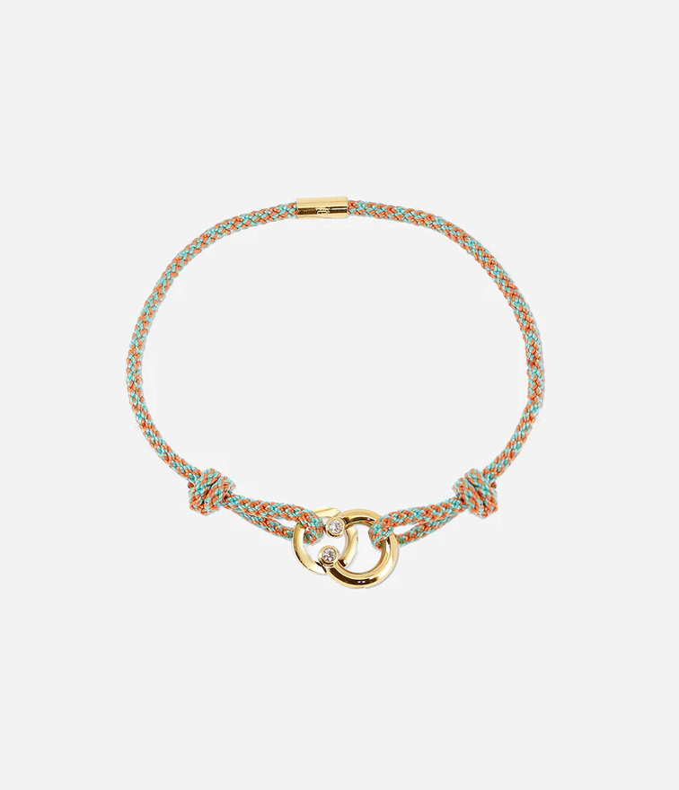 Bracelet Doria cordon mix marron