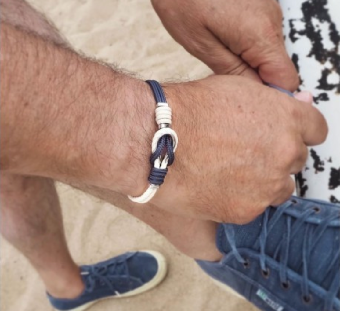 Bracelet "noeud" corde et cordon
