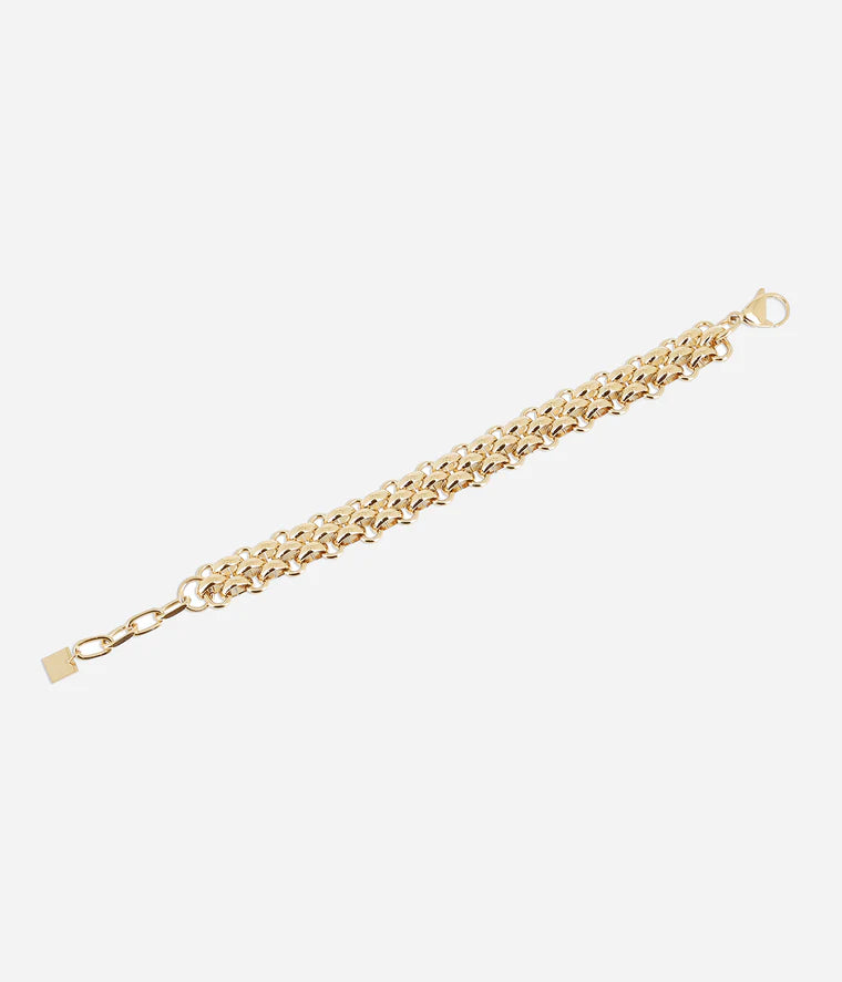 Bracelet ZAG Axelle acier doré