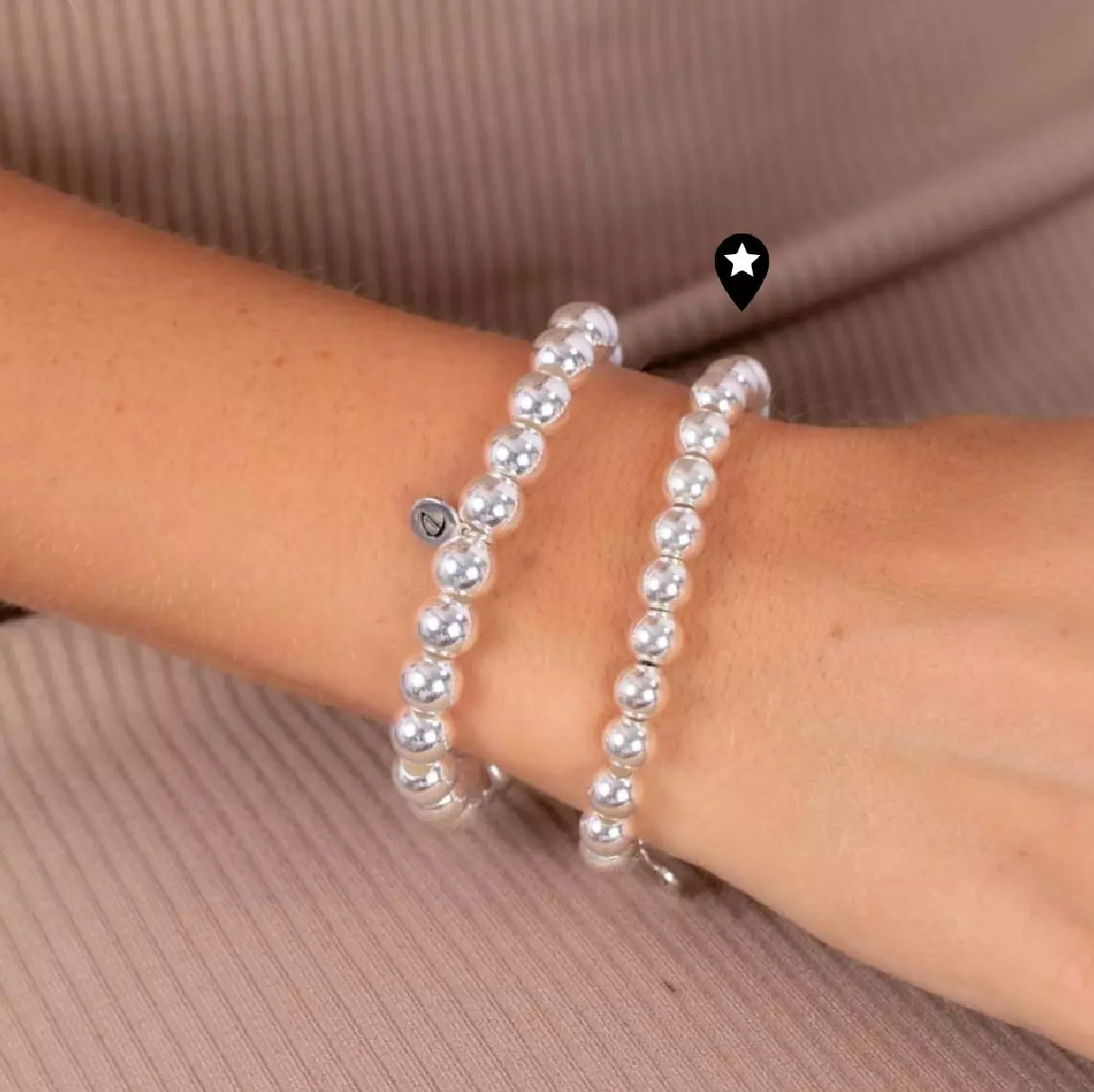 Bracelet DORIANE - Boule argent 7mm