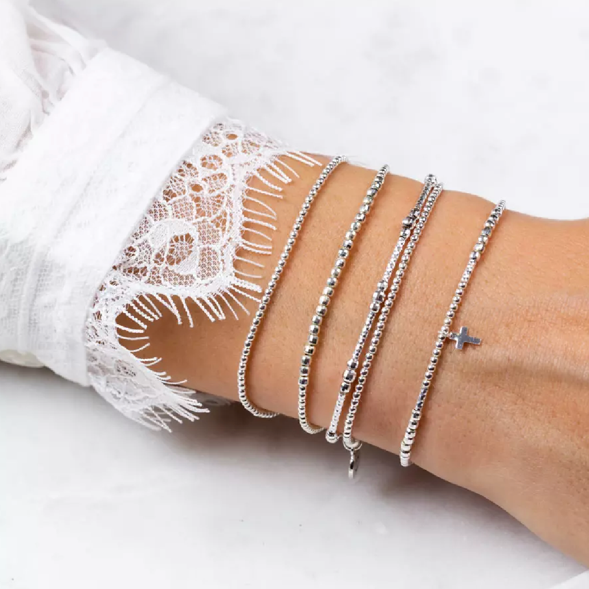 Bracelet DORIANE - Élastique mini perles