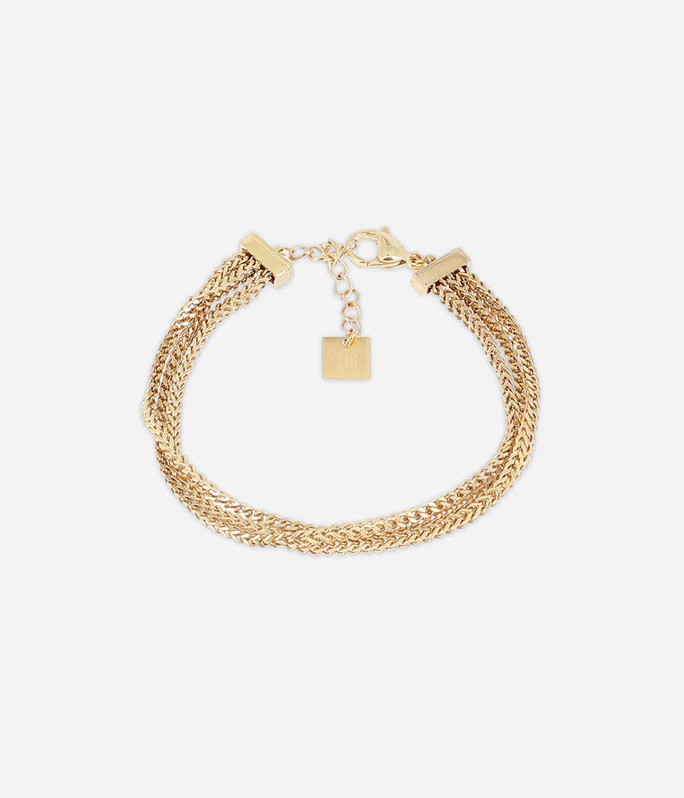 Bracelet ZAG Doble acier doré