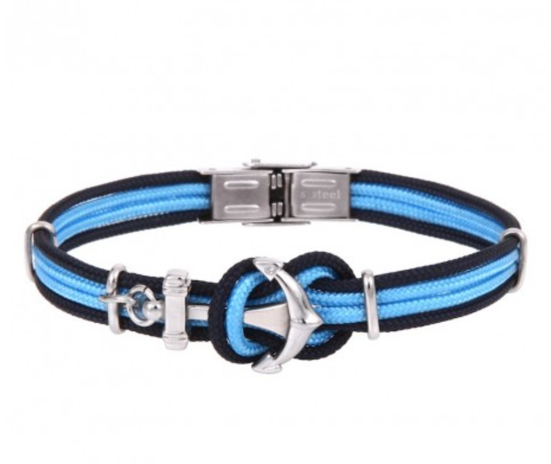 Bracelet ancre double corde
