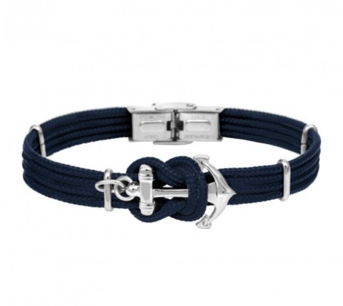 Bracelet ancre double corde