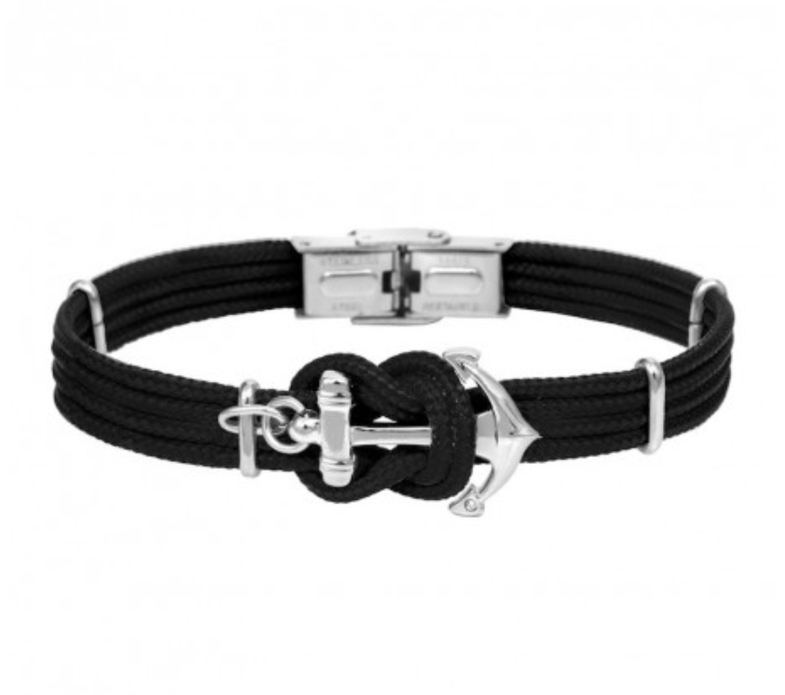 Bracelet ancre double corde