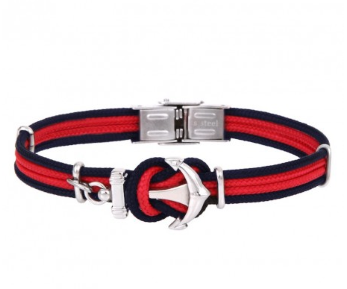 Bracelet ancre double corde