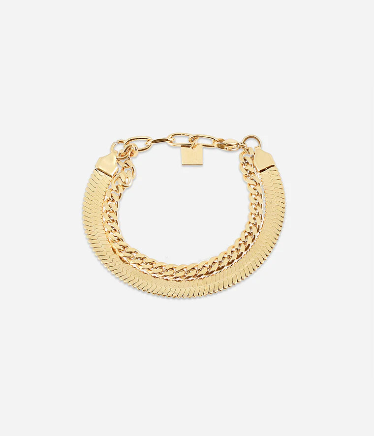 Bracelet ZAG Nokka acier doré