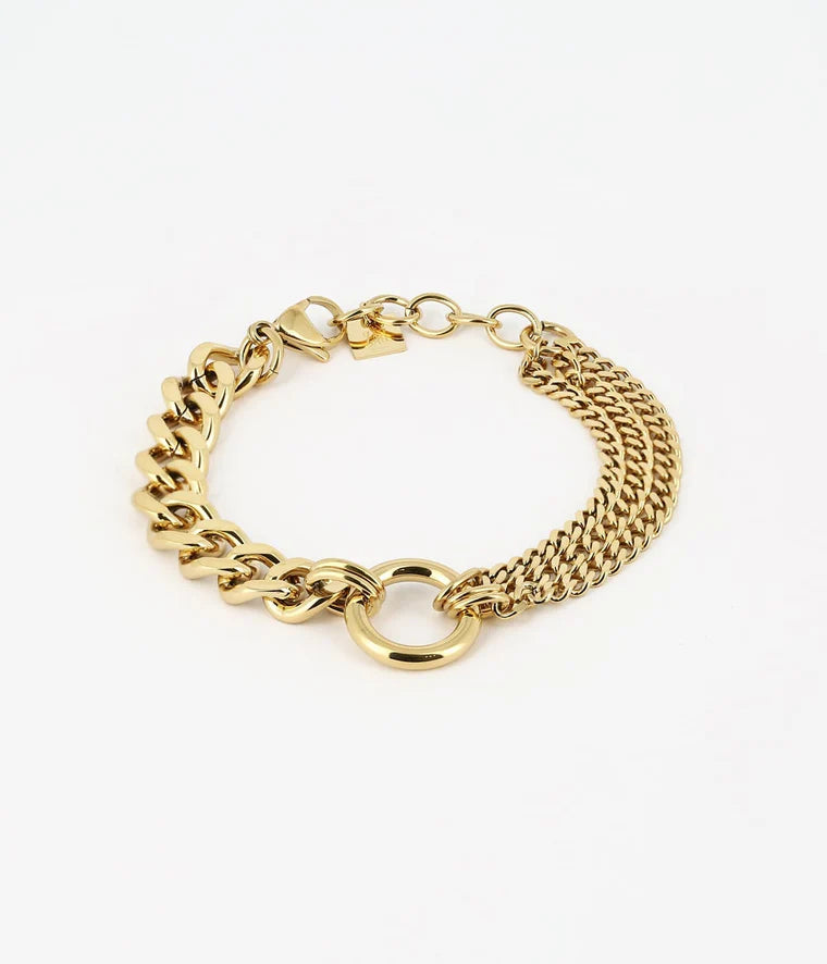 Bracelet ZAG Quatro acier doré