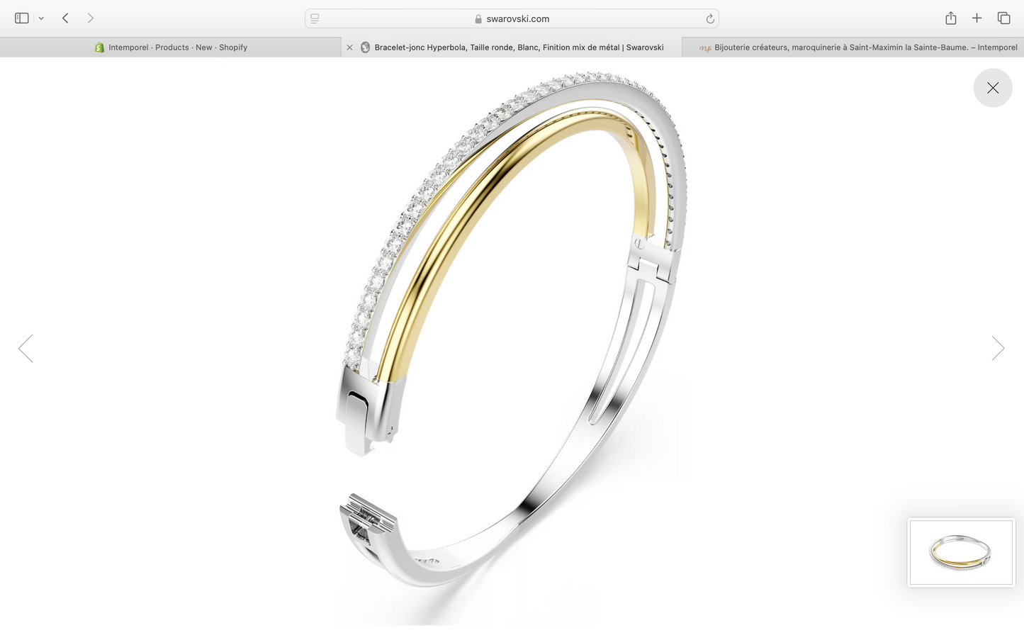 Bracelet-jonc Hyperbola - SWAROVSKI