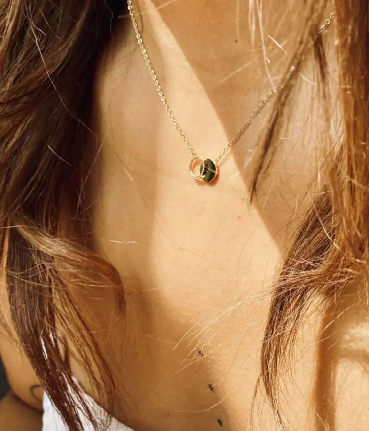 Collier Cantor acier doré Zag Bijoux