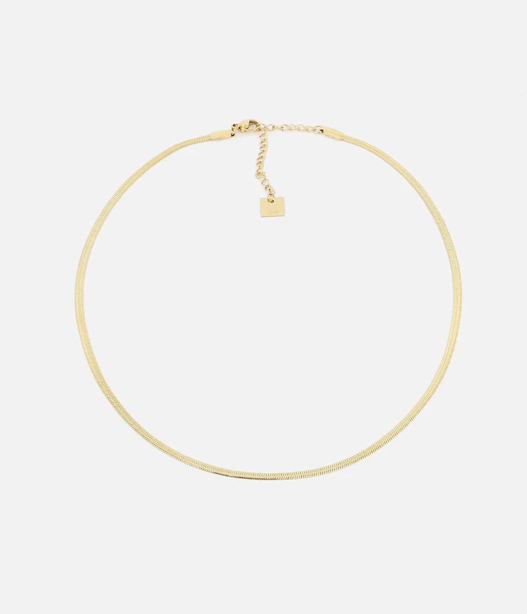 Collier ZAG Pur acier doré