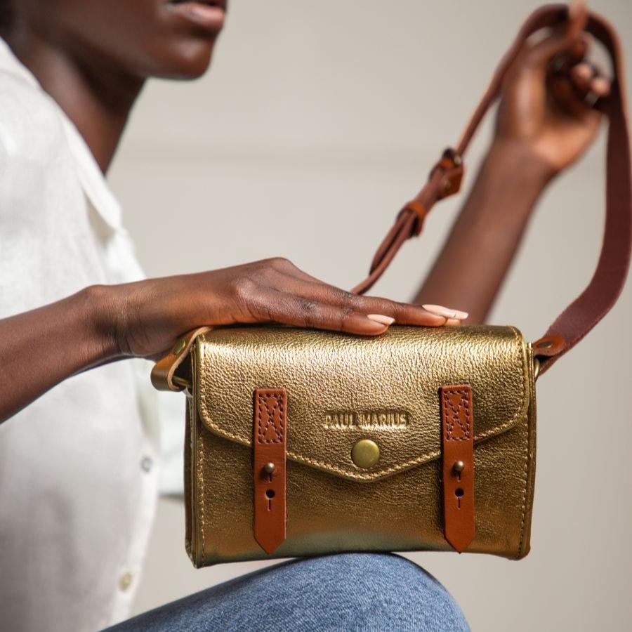 Sac Bandoulière Femme Petit Sac Rose Poudré Paul Marius Ceinture