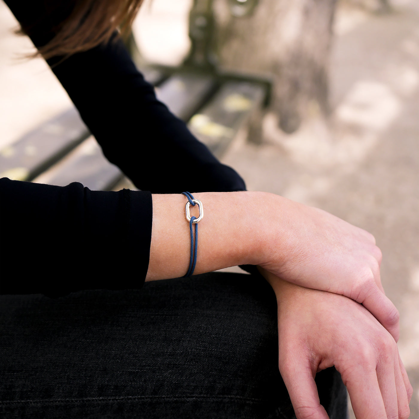 Bracelet Maillon 16mm Le Vent à la Française plaqué argent