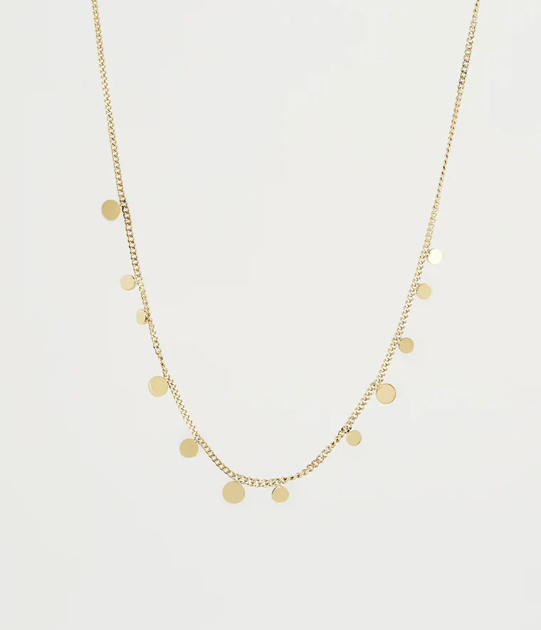 Collier ZAG mini Confettis acier doré