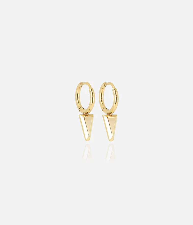 Boucles d'oreilles Galia acier doré