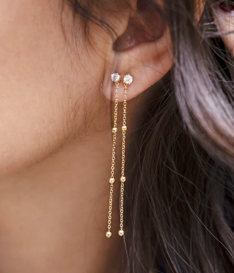 Boucles d'oreilles Soho acier doré
