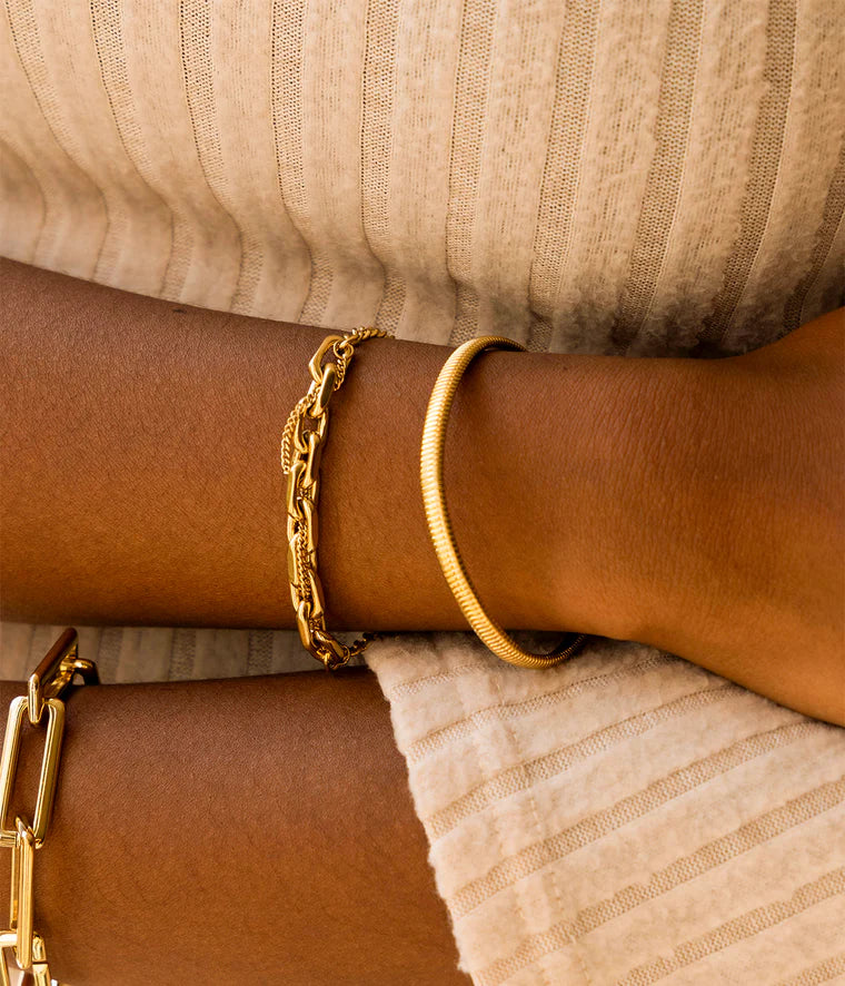 Bracelet ZAG Danae acier doré