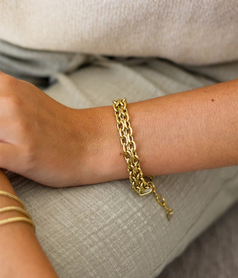 Bracelet ZAG Thésée acier doré