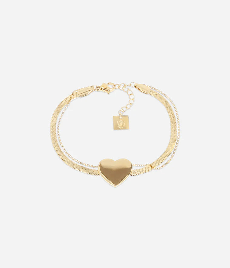 Bracelet ZAG Juza acier doré