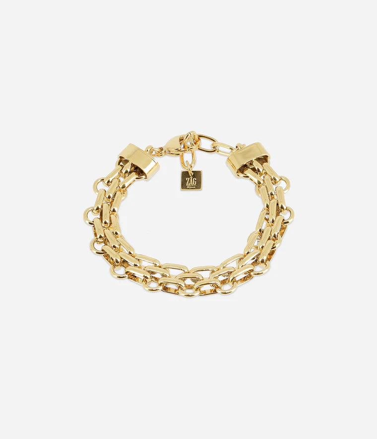 Bracelet ZAG Thésée acier doré