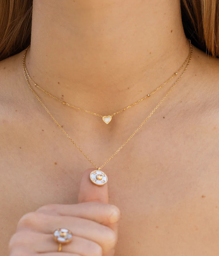 Collier ZAG Eternity acier doré