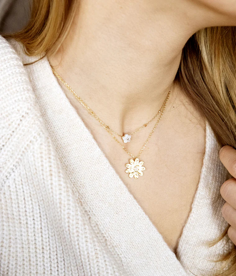Collier ZAG Vahiné acier doré