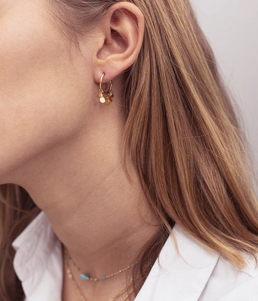 Boucles d'oreilles ZAG - Confettis doré